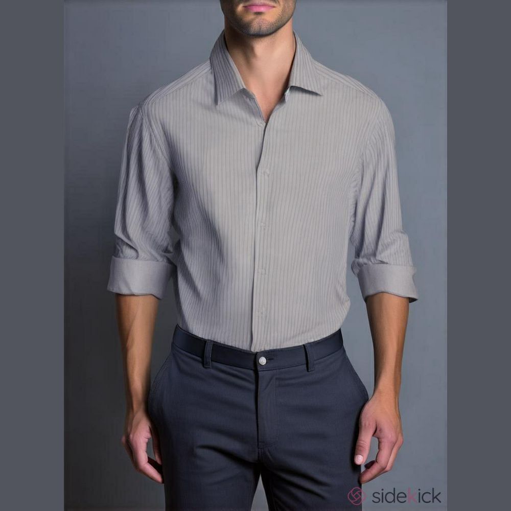 Hugo Boss Men's Blue Striped Long Sleeve Shirt 16 32/33